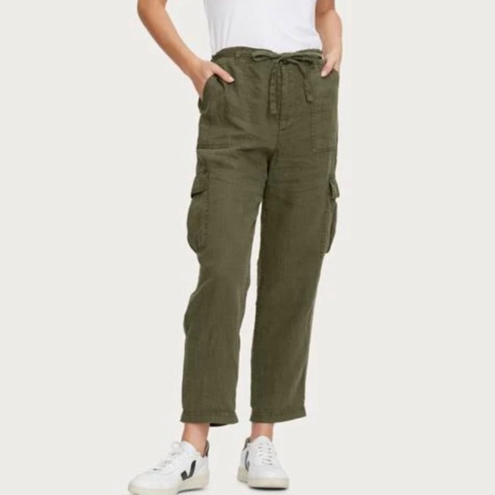 NWT - Michael Stars Linen Virginia Cargo Pant size Medium